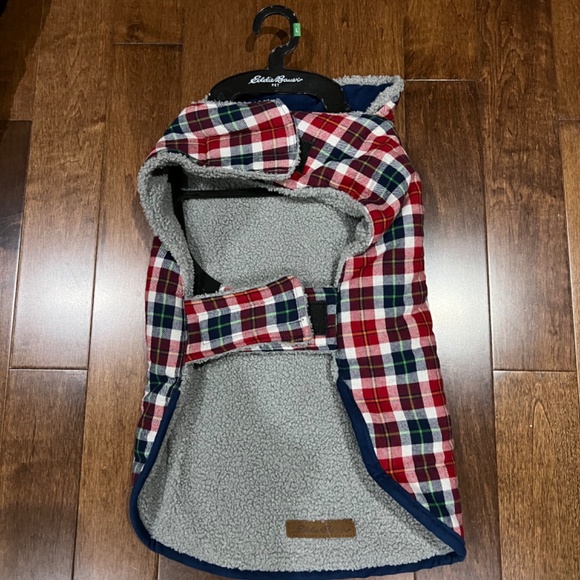 Eddie Bauer dog jacket plaid  size large - Picture 2 of 5